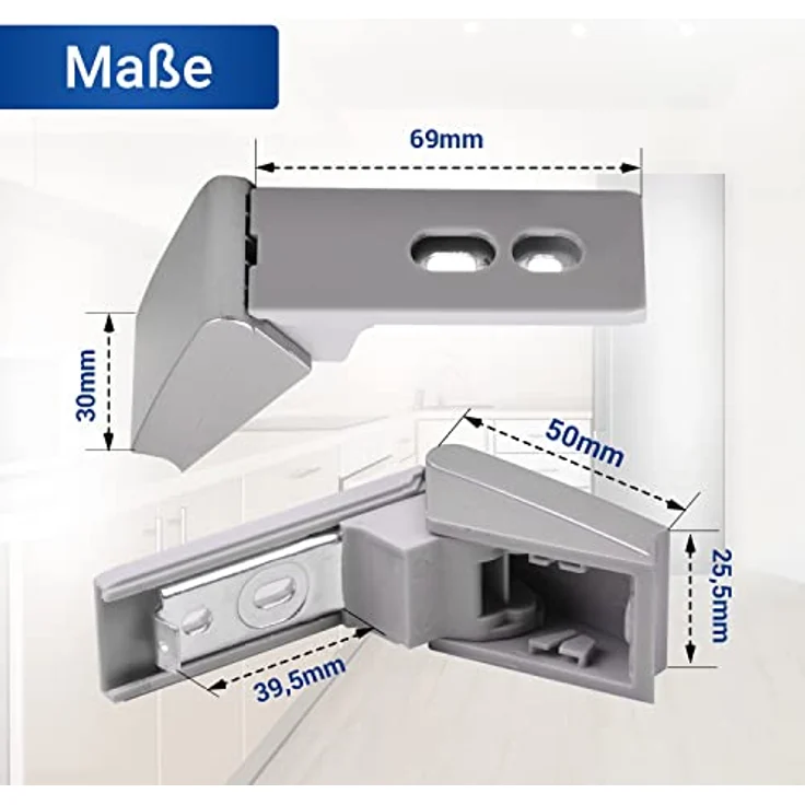 VIOKS 2x Kühlschrank Scharnier Ersatz für Kühlschrank Scharniere Liebherr 9590178 - Scharnier Reparaturset für Liebherr Kühlschrank Türgriff – Bild 4