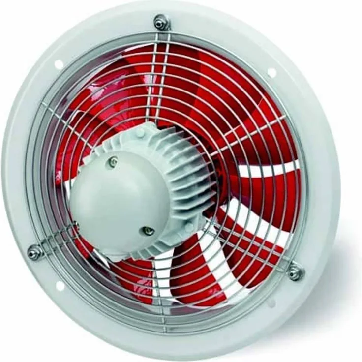 Helios Ventilatoren HWD 315/2, Axial-Hochleistungswandventilator mit verzinktem Stahlblech, Farbe papyrusweiß, drehzahlregelbar, wartungsfrei