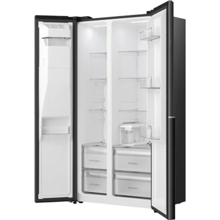Gorenje NRS917E61BX, Side-by-side Kühl-/Gefrierkombination mit 528 Liter Volumen, NoFrost Plus, Schwarz – Bild 9