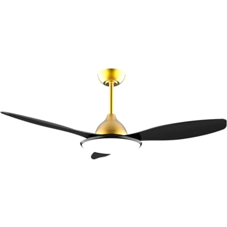 Cecotec EnergySilence Light 4800, Deckenventilator mit Licht, 48 Zoll, 36W DC-Motor, 6 Geschwindigkeiten, Fernbedienung, Timer, Goldblack – Bild 2