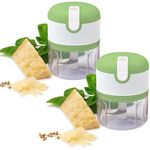 Livington 3 Seconds Chopper - DOPPELPACK - Zerkleinerer mit USB-Anschluss, Mini-Küchenmaschine - Multizerkleinerer - wiederaufladbarer Akku - zerkleinern, schneiden und hacken