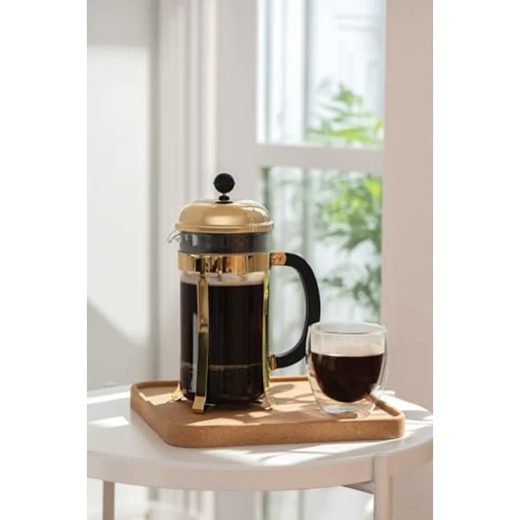 Bodum Chambord Kaffeebereiter 8 Tassen mit Metallrahmen, Edelstahl, Gold, 24 x 50 x 27.2 cm – Bild 7