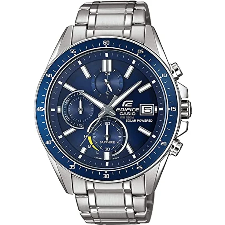 Casio Herren Chronograph Solar Uhr mit Edelstahl Armband EFS-S510D-2AVUEF
