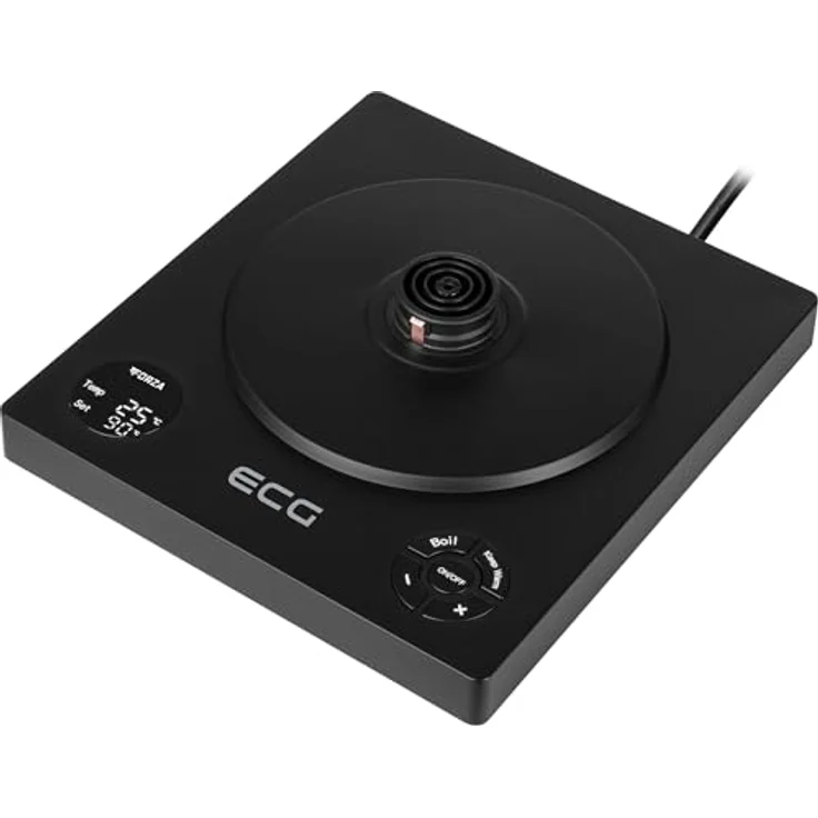 ECG Forza 8000 Pour over Nero, 1,0 l, 1200W Schwarz - Schwanenhals-Wasserkocher mit LED-Anzeige und Edelstahlgehäuse – Bild 5