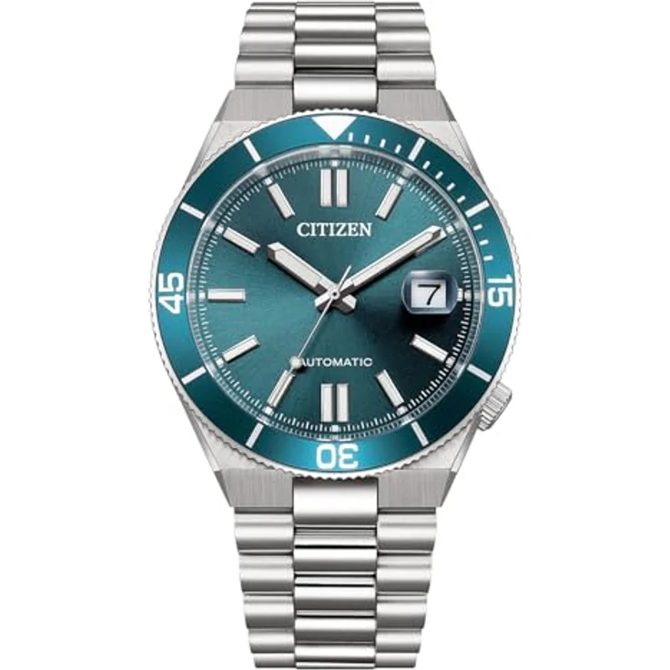 Citizen NJ0231-56L, Herrenuhr Automatik Edelstahl silberfarben mit türkisem Zifferblatt, 40 mm, wasserdicht bis 10 ATM – Bild 1