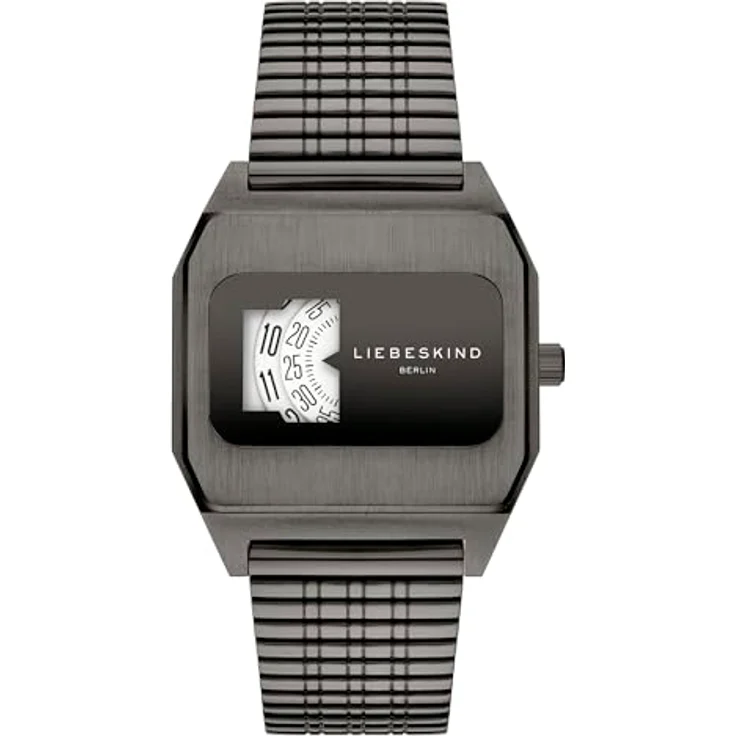 Liebeskind Berlin Quarzuhr Edelstahl, Vinyl Vision Uhr mit verspiegeltem Zifferblatt, poliertem Edelstahlband - Silber – Bild 2