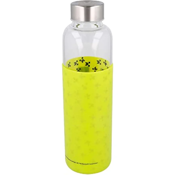 Stor Glas Wasserflasche Mit Silikonhülle - 585 ml Minecraft – Bild 2