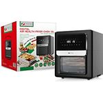 MAGNANI schwarze 3 in 1 Heißluftfritteuse mit 12 l Fassungsvermögen, 13 Programme,Timer, 50 bis 200 °, 1700 Watt, Heißluft-Fritteuse mit 12 l Volumen