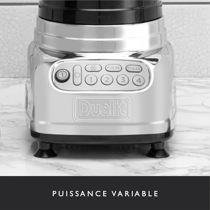 Dualit VortecS® Elektrischer Mixer, 2 L Smoothie & Suppenmaschine mit 7 Stufen, Bruchsicher, Ice Crush Funktion, Chromplatte ABS, Anti-Prallfunktion – Bild 4