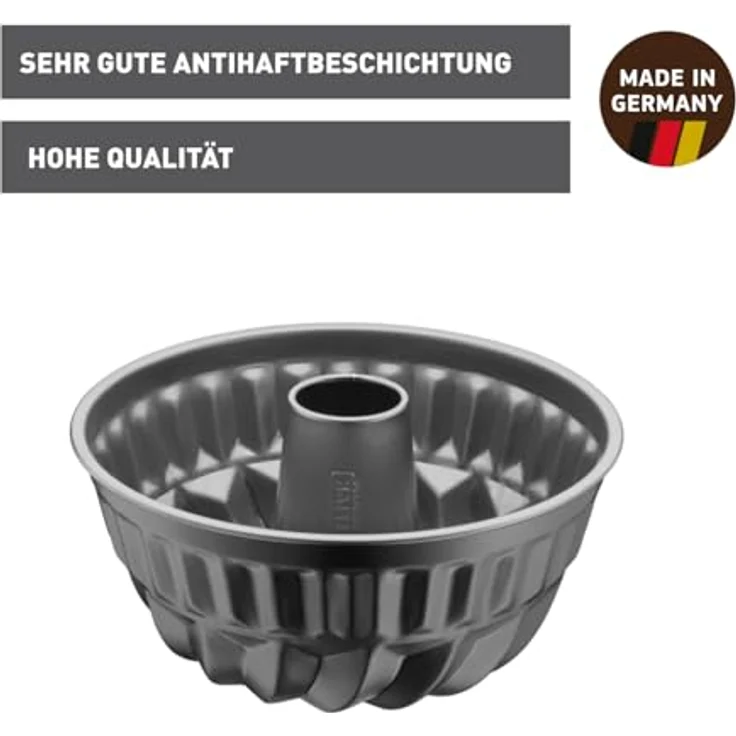 Kaiser Inspiration Bund--Gugelhupfform, Ø 24 cm, antihaftbeschichtet, gleichmäßige Bräunung, grau – Bild 3