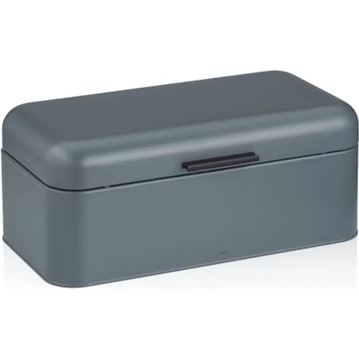 KELA FRISCA Brotkasten aus Metall, grau, 42,5x22,5x17,5 cm, belüftet für optimale Frischhaltung
