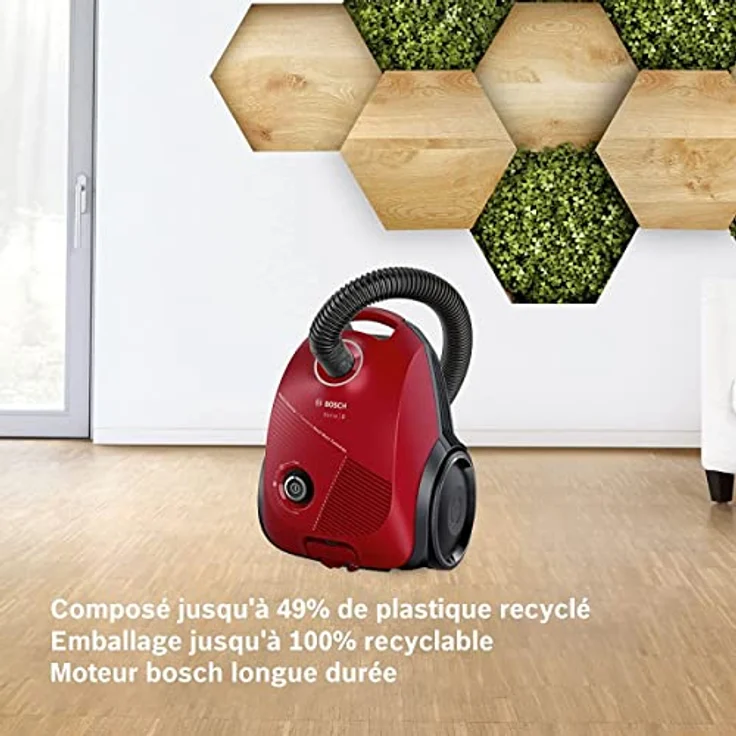 BOSCH Bodenstaubsauger Bosch Staubsauger mit Beutel BOSCH BGBS2RD1 3,5 L 600 W, 600 W, Rot/Schwarz – Bild 5