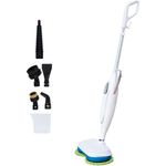 MediaShop Dampfreiniger Livington Steam Twister weiß, 3-Stufen-Dampfautomatik, rotierender Doppelmop-Kopf