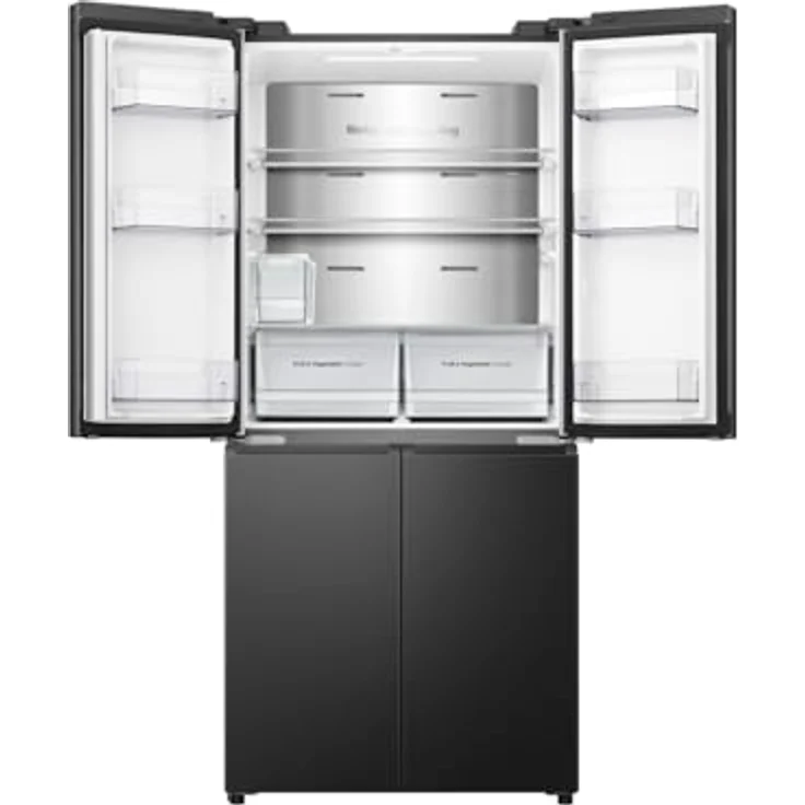 Hisense RQ5P470SYFD, French Door Kühl-Gefrier-Kombination mit 304 l Kühl- und 179 l Gefriervolumen, Schwarz, No Frost-Funktion, Schnellgefrier-Modus und LED-Innenbeleuchtung – Bild 9