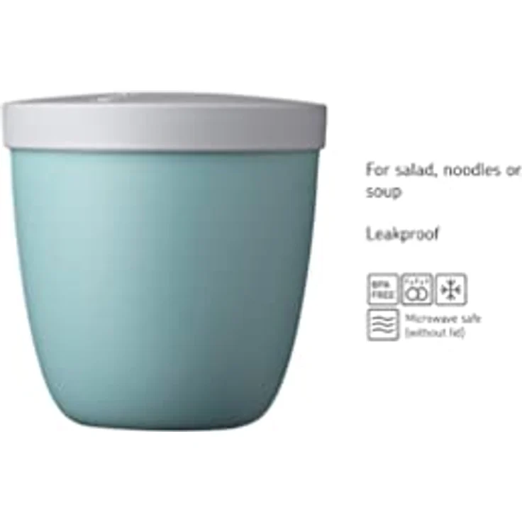 Mepal - Snackpot Ellipse - Praktischer Behälter zur Aufbewahrung & für Transport von Lebensmittel - Tiefkühltauglich - Spülmachinenfest - 500 ml - Vivid Blue – Bild 2