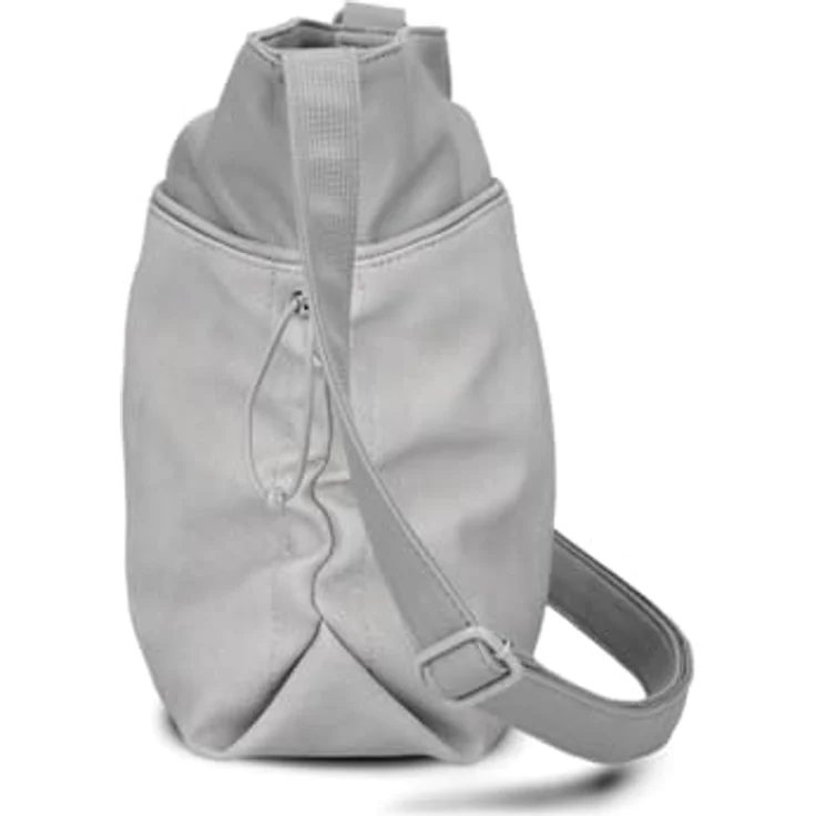 ZWEI Bodybag Jana J100, Damen Umhängetasche aus Lederimitat mit smarter Innenorganisation, grau, 27 x 29 x 8 cm – Bild 6