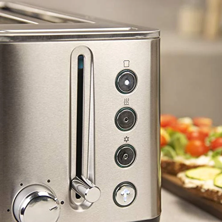 Toaster Cecotec BigToast Extra Double 1600 W, Aufwärmen, Auftauen, Bagel-Funktion, Abbruch, edelstahl – Bild 5