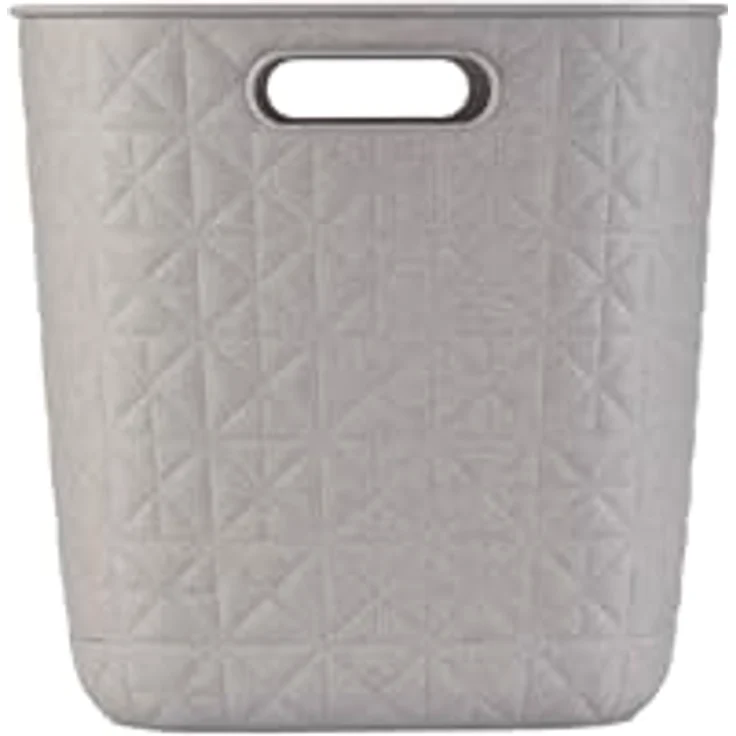 Curver Aufbewahrungskorb Softex, 15 l, elegantes Design, leicht, stapelbar, 100% recycelt, 27 x 27 x 26 cm, Taupe – Bild 2