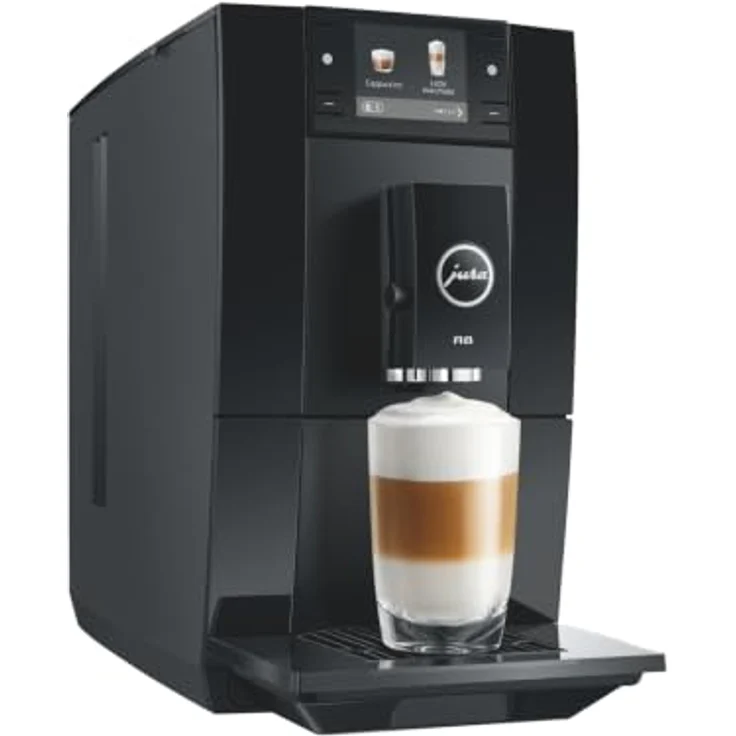 JURA A8 Piano Black, Kaffeevollautomat mit Professional Aroma Grinder, 18 Kaffeespezialitäten, 19 cm schmal – Bild 2