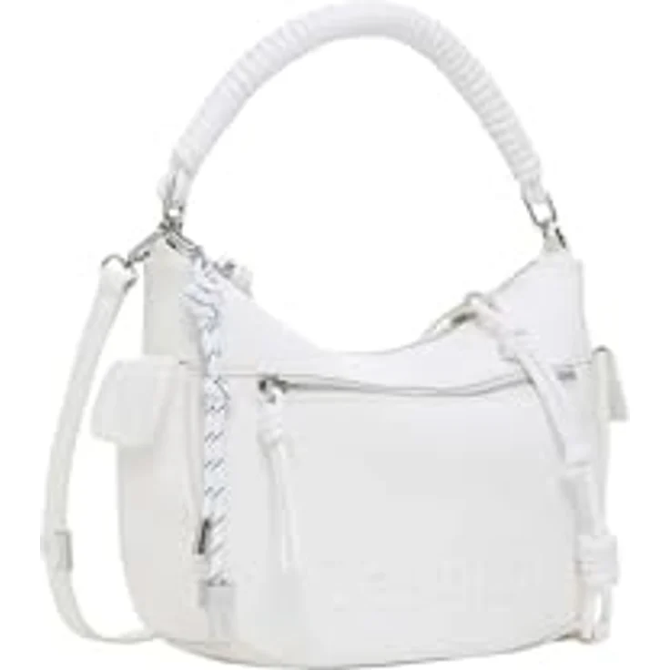 Desigual Half Astana, Handtasche aus Polyurethan mit Reißverschlusstaschen, weiß – Bild 1