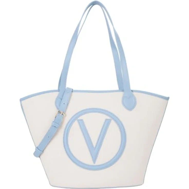 Valentino Covent Shopper Tasche, 28.5 cm, 100% Canvas, blau – Bild 2