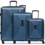 REDOLZ Hartschalen Koffer-Set-3-teilig | S 55 cm Laptopfach + M 66 cm + L 77 cm | Dehnfalte erweiterbar | Ultra-leicht | 4-Rollen & TSA | Essentials 14