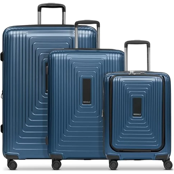 REDOLZ Hartschalen Koffer-Set-3-teilig | S 55 cm Laptopfach + M 66 cm + L 77 cm | Dehnfalte erweiterbar | Ultra-leicht | 4-Rollen & TSA | Essentials 14 – Bild 1