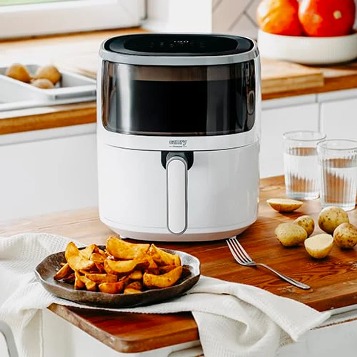 Camry Heißluftfritteuse CR 6313, Airfryer, Backofen, 12 Programme, 5 Liter, weiß – Bild 8
