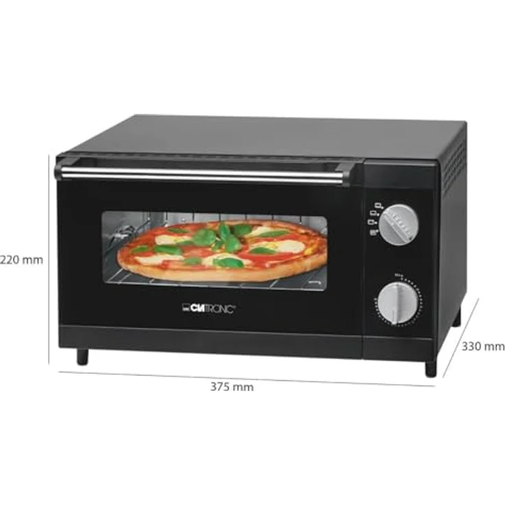Clatronic Multi-Pizza-Ofen MPO 3520, Ober- und Unterhitze im Kombibetrieb möglich, 12 Liter Backraum, schwarz – Bild 5