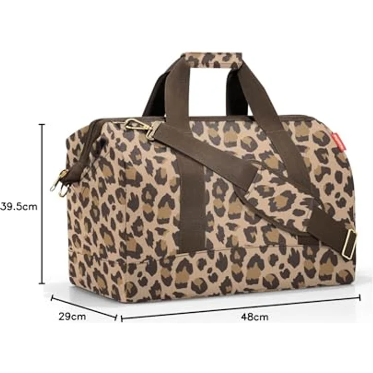 reisenthel Allrounder L, geräumige Handtasche im Arztkoffer-Design, leo macchiato, Braun – Bild 10