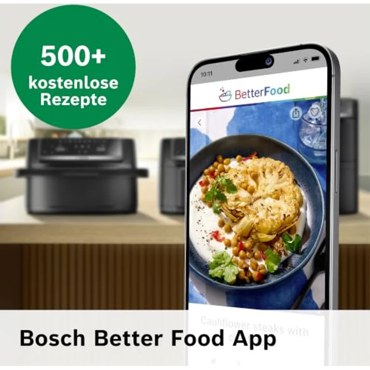 Bosch Heißluftfritteuse Serie 4, Doppelkammer, 9L (2 * 4,5L), Airfryer Dual mit 6 Programmen, PFAS-frei – Bild 11