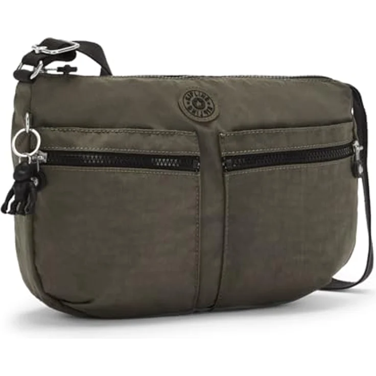 KIPLING Basic Eyes Wide Open Izellah Umhängetasche, Grün, 1 Zipperfach und 2 Einschubfächer, verstellbarer Schulterriemen – Bild 2