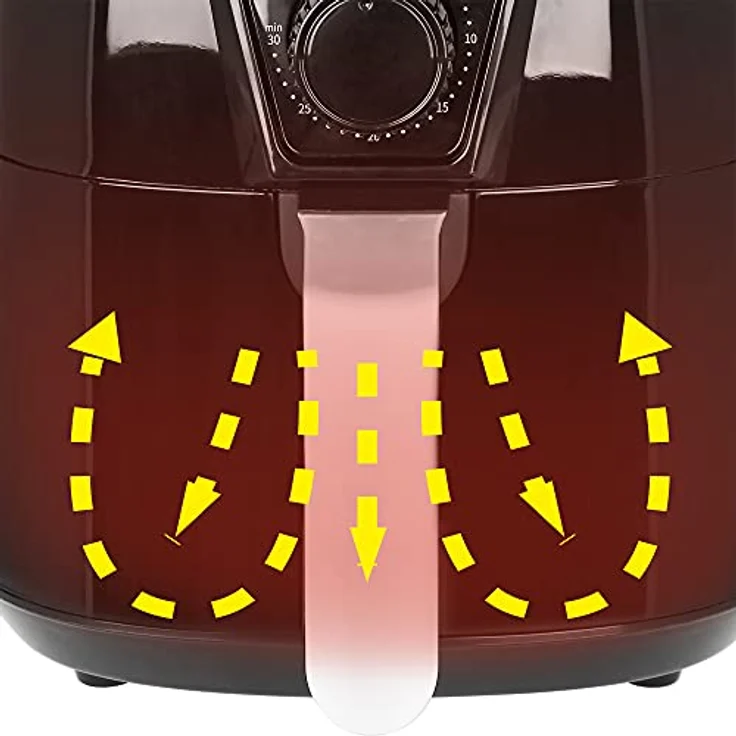 Emerio AF-126667 Heißluft-Fritteuse, Air Fryer 3,8 Liter, Frittieren mit heißer Luft ohne zusätzliches Öl, 1450 Watt, Kunststoff, schwarz – Bild 3