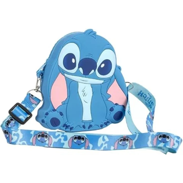 Cerda Umhängetasche Lilo & Stitch, Kinderhandtasche mit verstellbarem Schulterriemen, rosa, 13x14x3 cm – Bild 2
