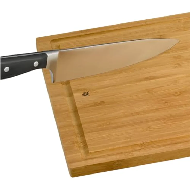 WMF Schneidebrett Bambus natur, 38 x 25 x 1,9 cm, Holzbrett rechteckig - Tranchierbrett mit Saftrille - Küchenbrett klingenschonend – Bild 2