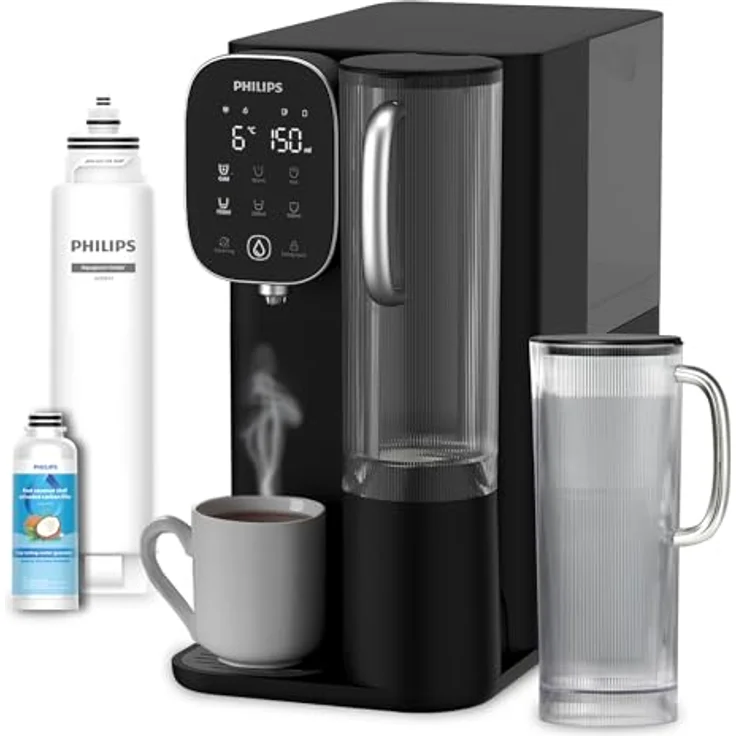Philips ADD6912BK/10 Wasserfilter, Umkehrosmose mit 5 Temperatureinstellungen, 5,3 L Vorrat, Selbstreinigungsmodus, Plug & Play – Bild 1