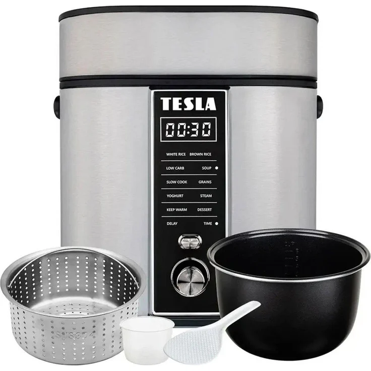 TESLA MultiCook RC400 Low Carb, Multifunktions-Reiskocher und Dampfgarer