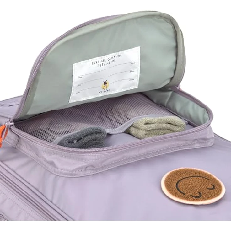 LÄSSIG Kinderkoffer Little Gang, 22 L, wasserabweisend, mit Teleskopgriff und bunten Patches, blau – Bild 4
