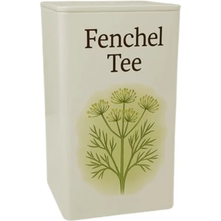 speecheese Tee Tranquility Fenchel Tee Dose, 900ml, mit botanischem Design in zarten Grüntönen – Bild 1