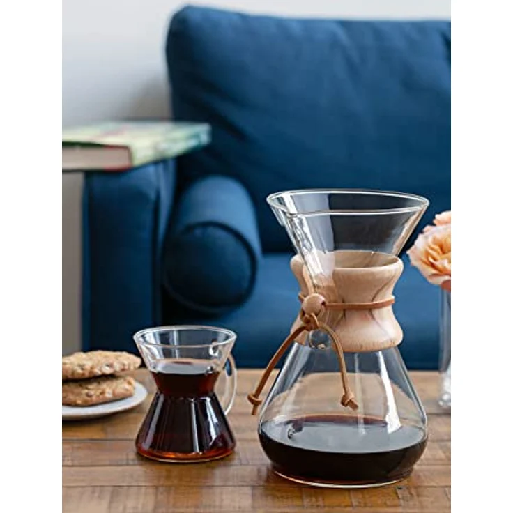 Chemex CM-10A Kaffee Zubereiter, Glas, 900 milliliters, Braun, Transparent – Bild 7