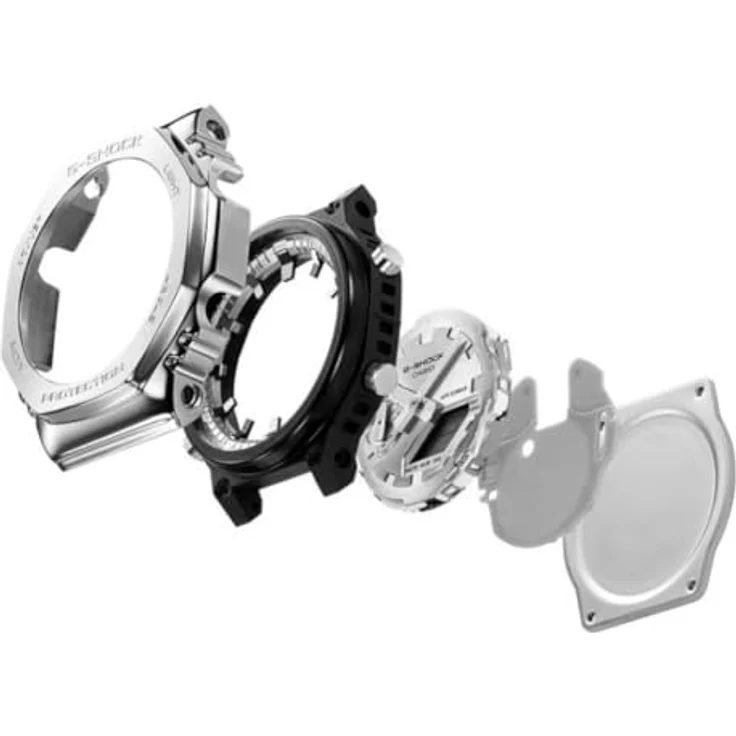 Casio GM-2110D-8AER G-Shock, Armbanduhr aus Edelstahl in Anthrazit, leicht tragbar für lässige und klassische Outfits – Bild 6