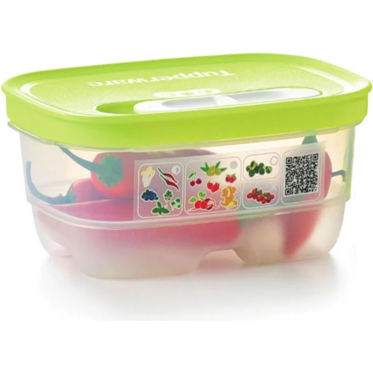 Tupperware KlimaOase 375 ml, Vorratsdose mit Klimaregler für frisches Obst und Gemüse, ideal für Beeren und Kräuter