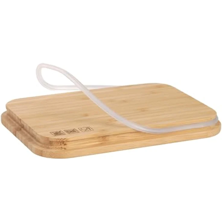 LÄSSIG Lunchbox Bamboo Happy Prints, Bambus, Edelstahl, mit Holzdeckel - Preisvergleich – Bild 4