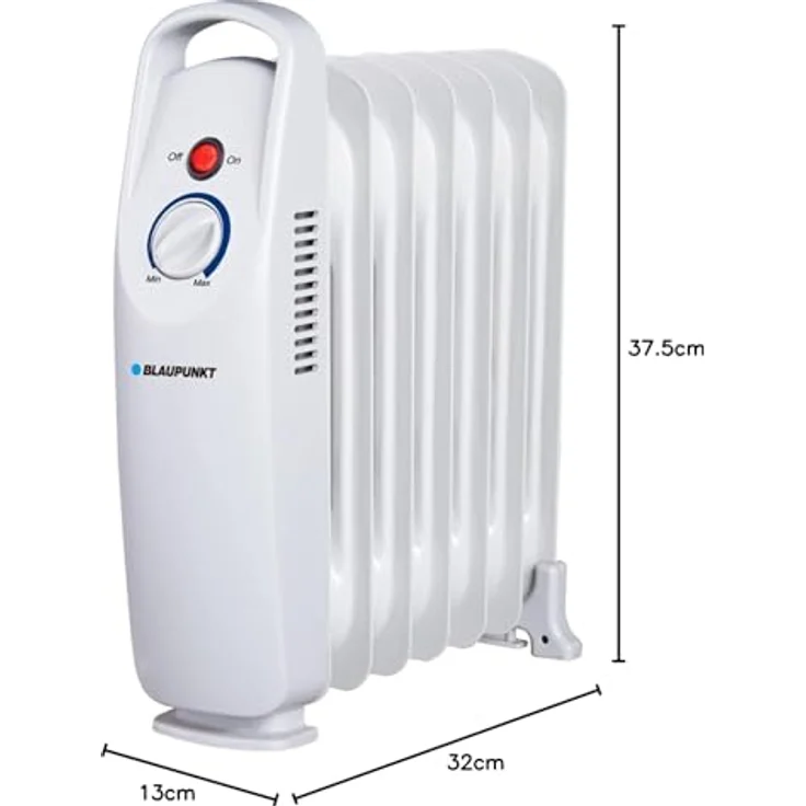 Blaupunkt HOR201, Heizkörper, Weiss - bis zu 10 m² Heizfläche, 700 W Leistung, Thermostatsteuerung – Bild 2