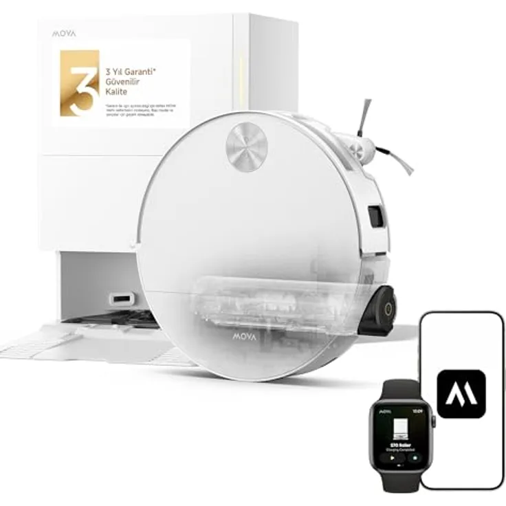 Mova Saugroboter S70 Roller, 28.000Pa Saugkraft, HydroForce-Wischen, 700 W, CovertSense-Navigation, 90mm flaches Gehäuse