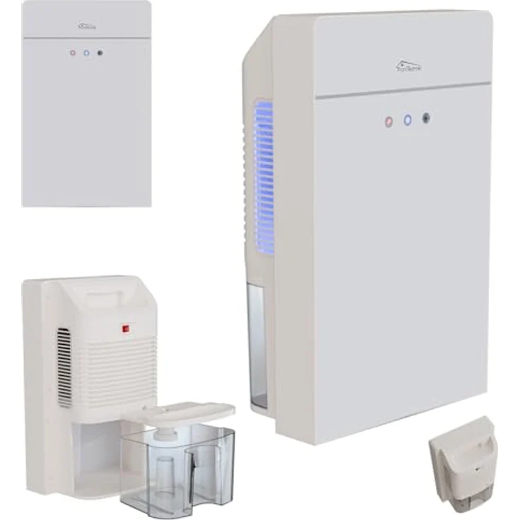 Tronitechnik EF-03, Luftentfeuchter bis 600 ml/24 h, 2,2 L Tank, Glasfront, mit Abtautomatik und Schlauchanschluss, leise, für Räume bis 30 m² – Bild 1