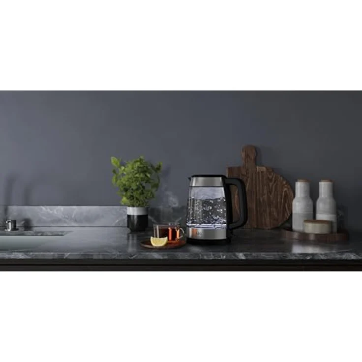 AEG GK4-1-4GB DELI 4 Glas- Wasserkocher, 1,7 l, 2200W, kabellos, LED-Beleuchtung, 360°-Basis, transparent – Bild 3