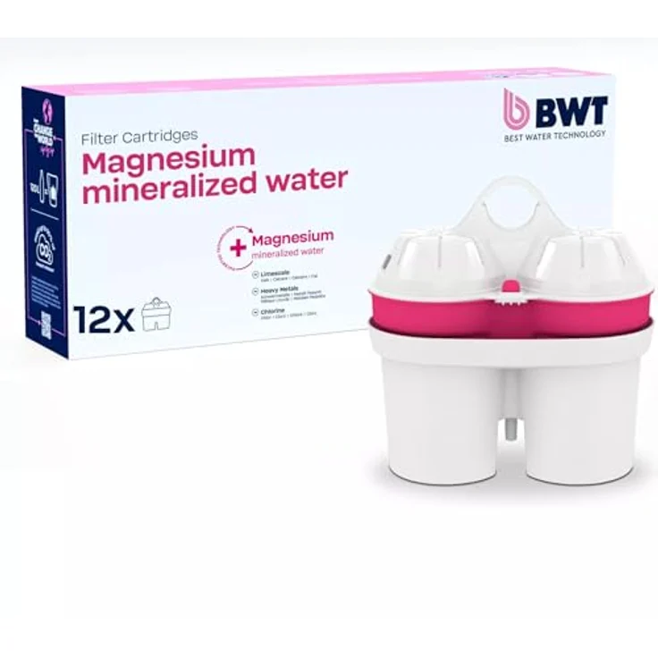 BWT 814520 - Filterkartusche Magnesium Mineralized Water - Jahresvorrat Kartuschen für Tischwasserfilter PENGUIN, SLIM und VIDA - 12 Stück im Set – Bild 2