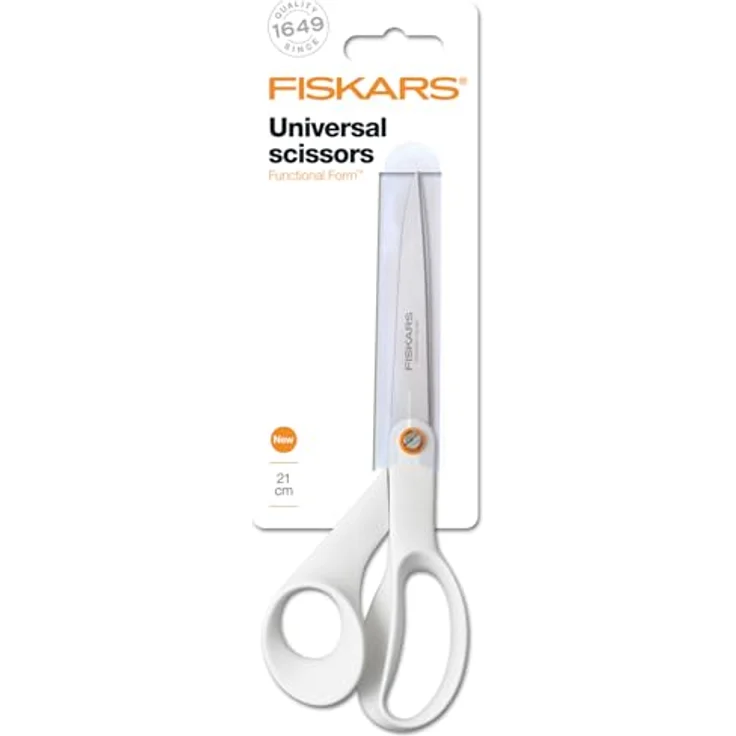Fiskars Universalschere, Gesamtlänge: 21 cm, Qualitätsstahl-Kunststoff, Functional Form, Weiß, 1020412 – Bild 7