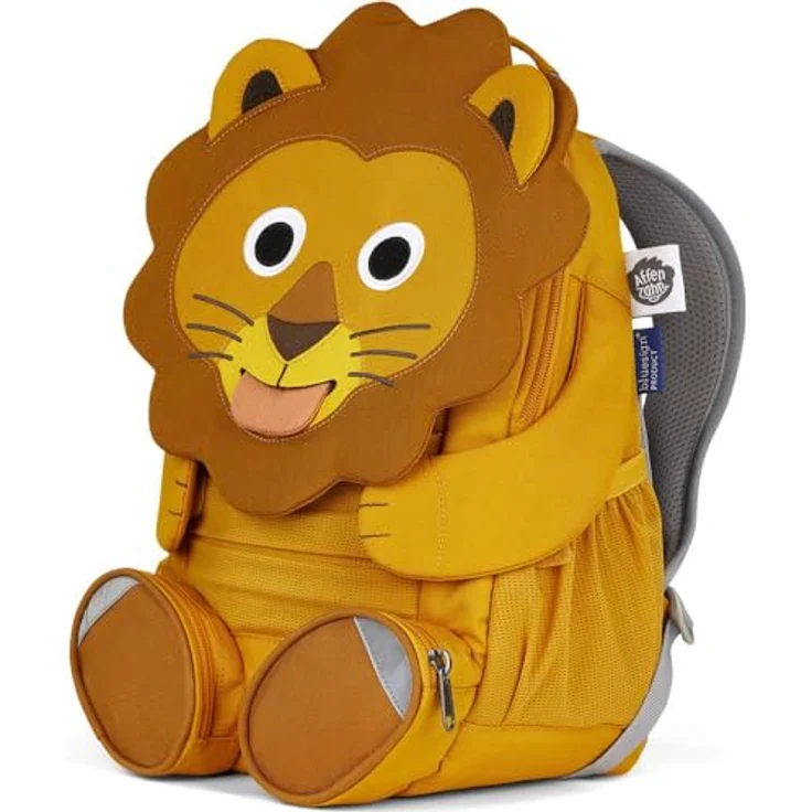 Affenzahn Large Friend Löwe, Freizeitrucksack aus strapazierfähigem Textil für den täglichen Gebrauch – Bild 4
